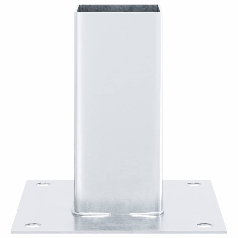 Pfostenträger Quadratisch 4Stk. Silber 61x61mm Verzinkter Stahl