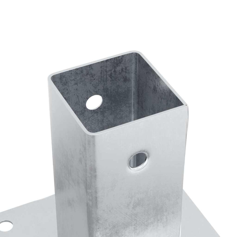 Pfostenträger Quadratisch 4Stk. Silber 71x71mm Verzinkter Stahl