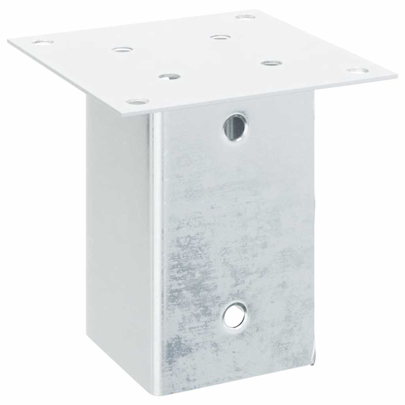 Pfostenträger Quadratisch 4Stk. Silber 91x91mm Verzinkter Stahl