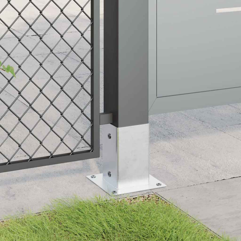 Pfostenträger Quadratisch 12 Stk. Silber 91x91mm Stahl Verzinkt