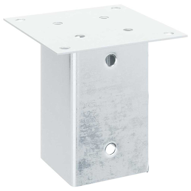 Pfostenträger Quadratisch 12 Stk. Silber 91x91mm Stahl Verzinkt