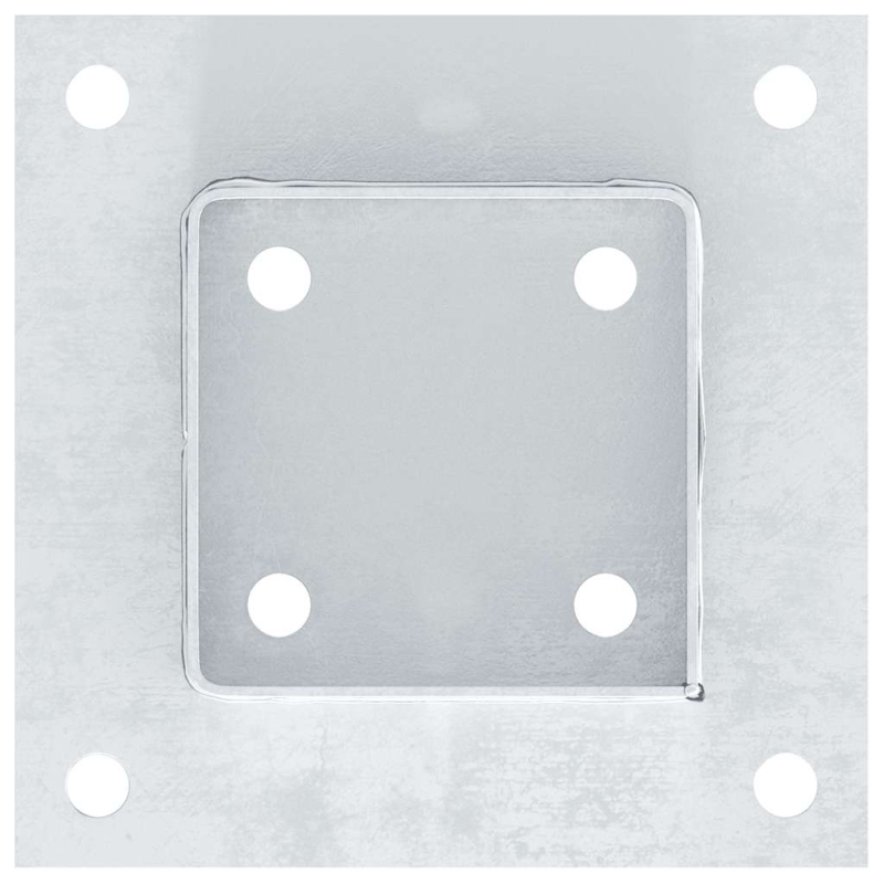 Pfostenträger Quadratisch 12 Stk. Silber 91x91mm Stahl Verzinkt