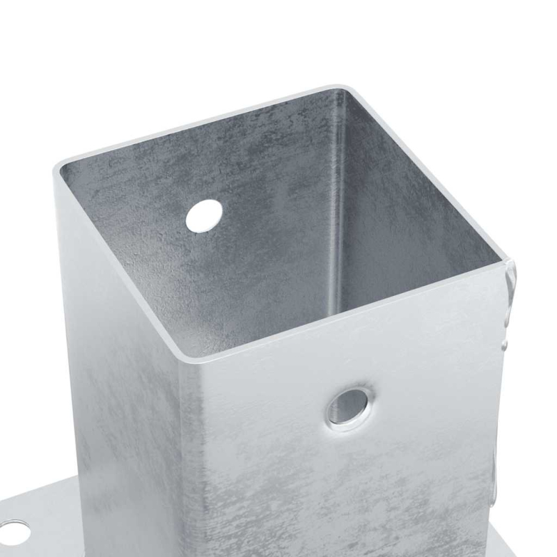 Pfostenträger Quadratisch 12 Stk. Silber 91x91mm Stahl Verzinkt