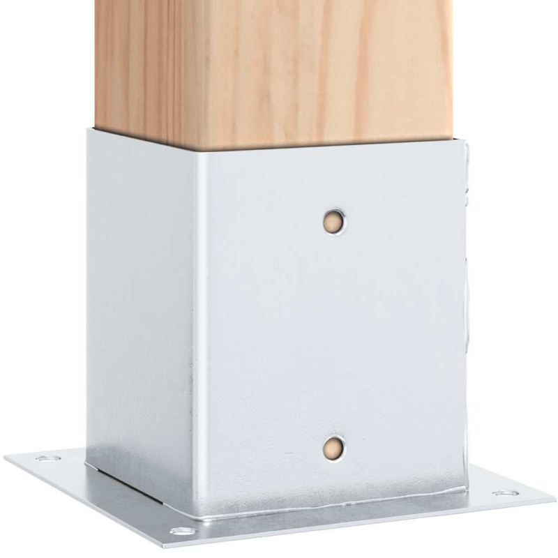 Pfostenträger Quadratisch 12 Stk. 101x101mm Stahl Verzinkt