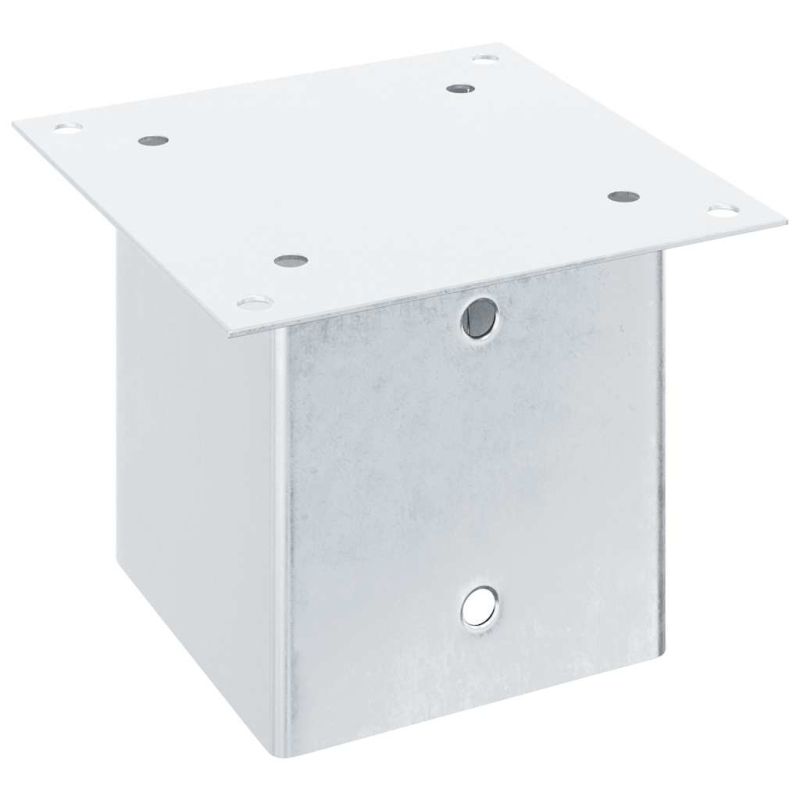 Pfostenträger Quadratisch 4Stk. Silber 141x141mm Stahl Verzinkt