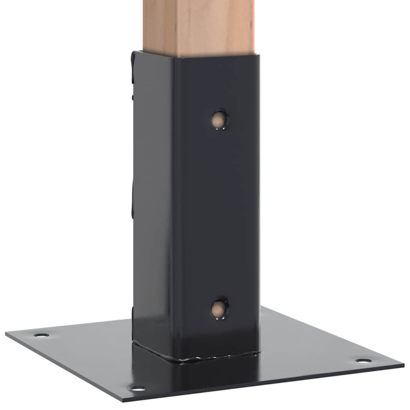 Pfostenträger Quadrat 4 Stk. 46x46mm Pulverbeschichteter Stahl