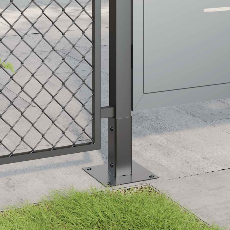 Pfostenträger Quadrat 4 Stk. 51x51 mm Pulverbeschichteter Stahl