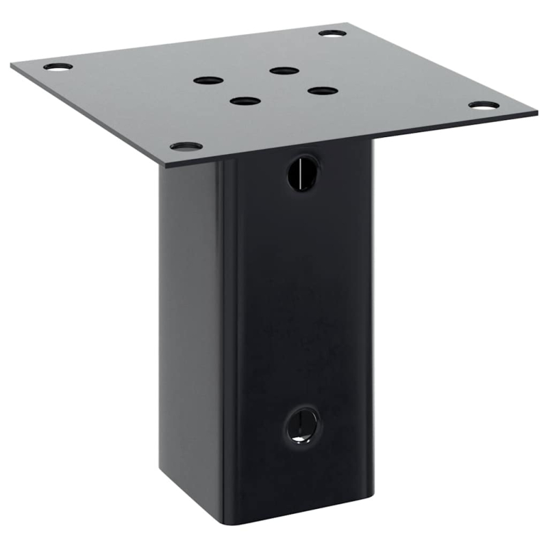 Pfostenträger Quadrat 4 Stk. 61x61 mm Pulverbeschichteter Stahl