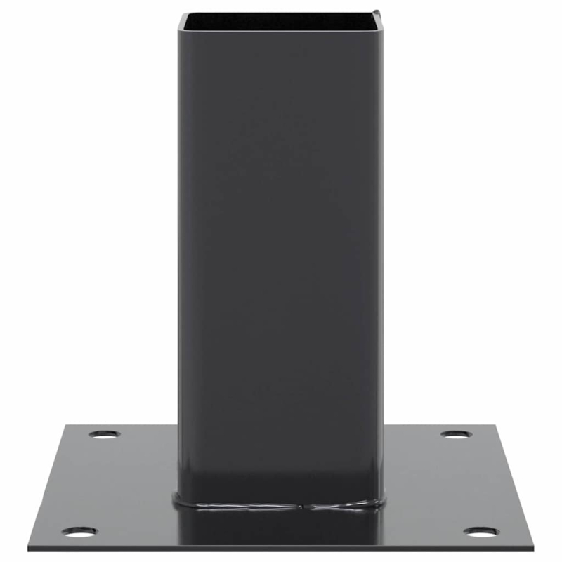Pfostenträger Quadrat 4 Stk. 61x61 mm Pulverbeschichteter Stahl