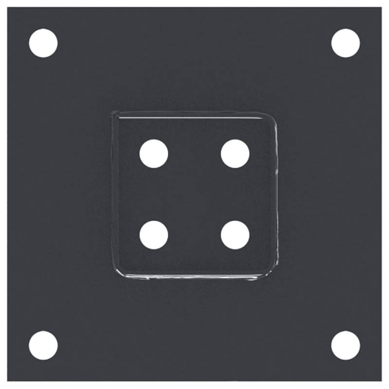 Pfostenträger Quadrat 4 Stk. 61x61 mm Pulverbeschichteter Stahl