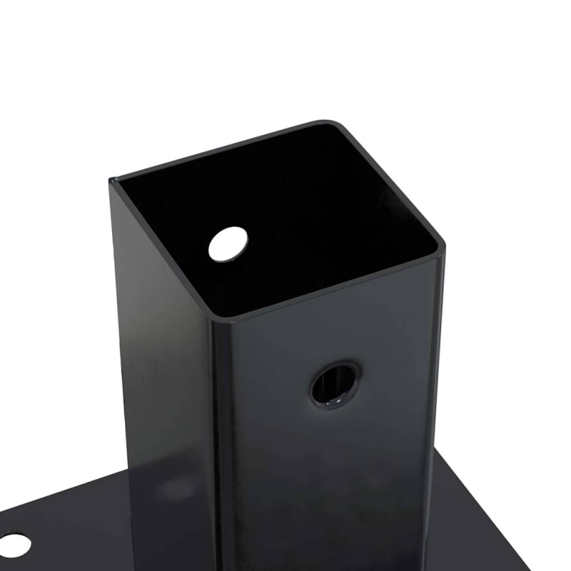 Pfostenträger Quadrat 4 Stk. 61x61 mm Pulverbeschichteter Stahl