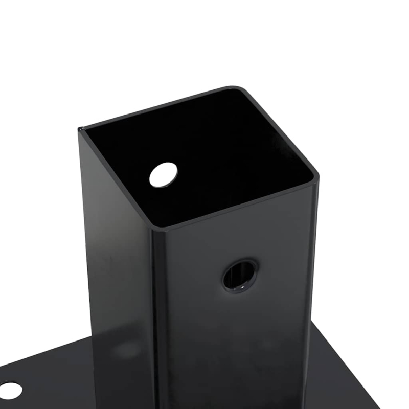 Pfostenträger Quadrat 12 Stk. 61x61mm Pulverbeschichteter Stahl
