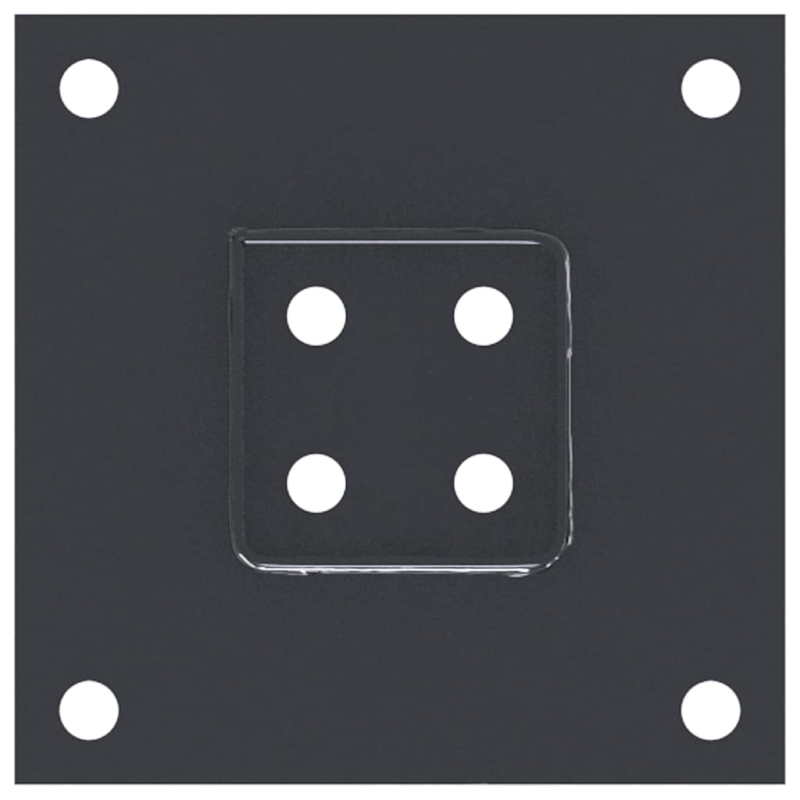 Pfostenträger Quadrat 12 Stk. 71x71mm Pulverbeschichteter Stahl