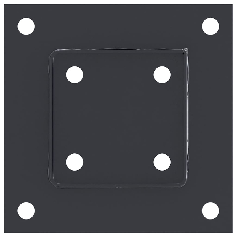 Pfostenträger Quadrat 12 Stk. 81x81mm Pulverbeschichteter Stahl