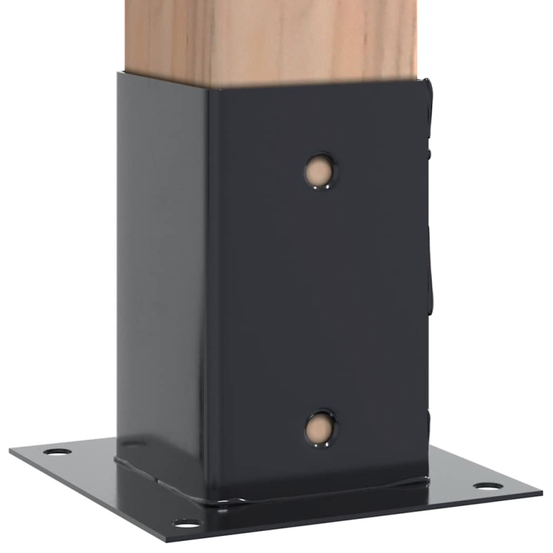 Pfostenträger Quadrat 4 Stk. 91x91 mm Pulverbeschichteter Stahl