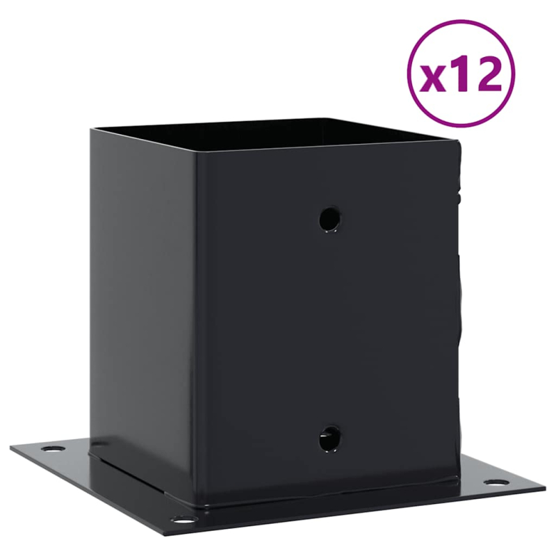 Pfostenträger Quadrat 12 Stk. 101x101mm Stahl Pulverbeschichtet