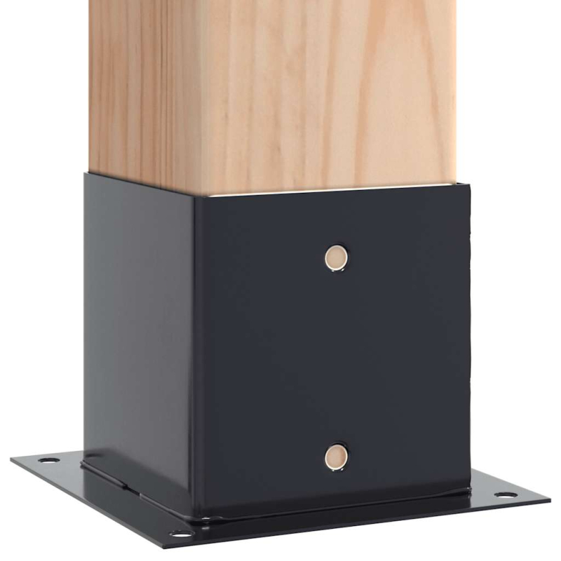 Pfostenträger Quadrat 4 Stk. 141x141 mm Stahl Pulverbeschichtet