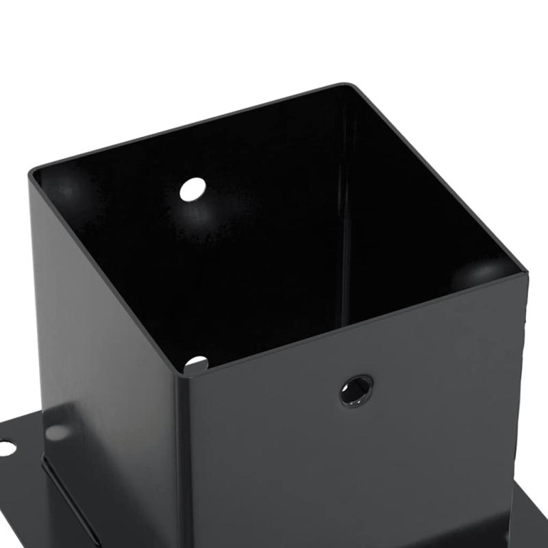 Pfostenträger Quadrat 4 Stk. 141x141 mm Stahl Pulverbeschichtet