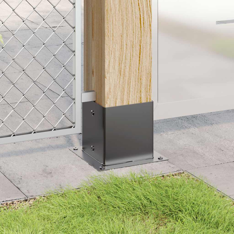 Pfostenträger Quadrat 12 Stk. 141x141mm Stahl Pulverbeschichtet