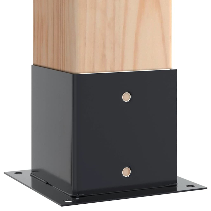 Pfostenträger Quadrat 12 Stk. 141x141mm Stahl Pulverbeschichtet