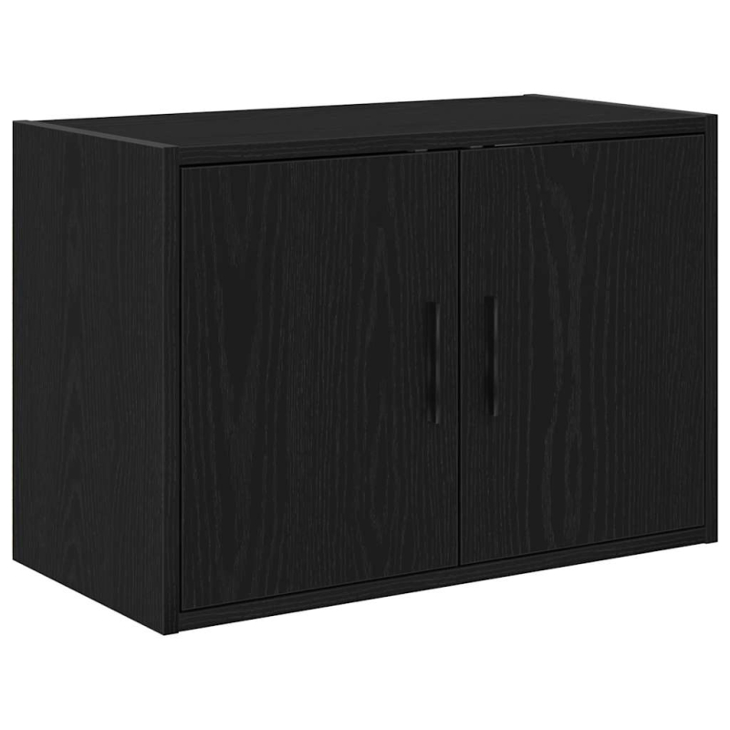 Garagenschränke 2 Stk. Schwarz Holzwerkstoff
