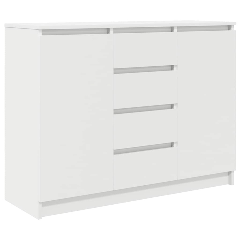 Sideboard mit Schubladen Weiß 100,5x35x76 cm Holzwerkstoff