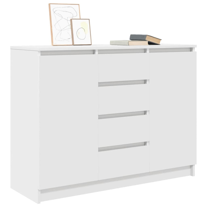 Sideboard mit Schubladen Weiß 100,5x35x76 cm Holzwerkstoff