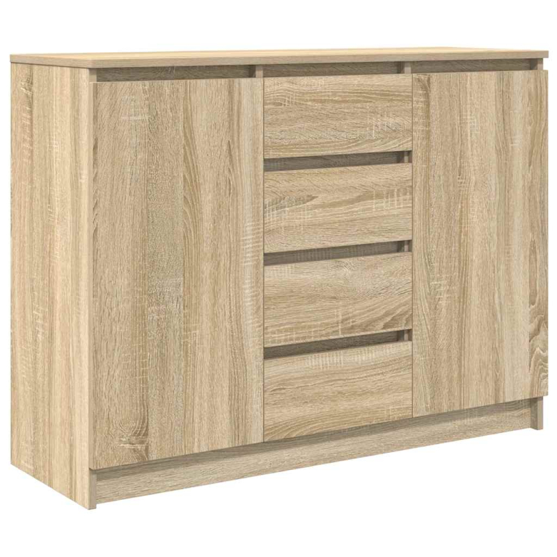 Sideboard mit Schubladen Sonoma-Eiche 100,5x35x76 cm