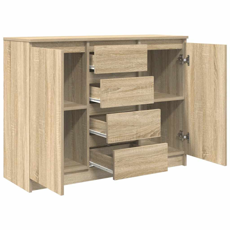 Sideboard mit Schubladen Sonoma-Eiche 100,5x35x76 cm