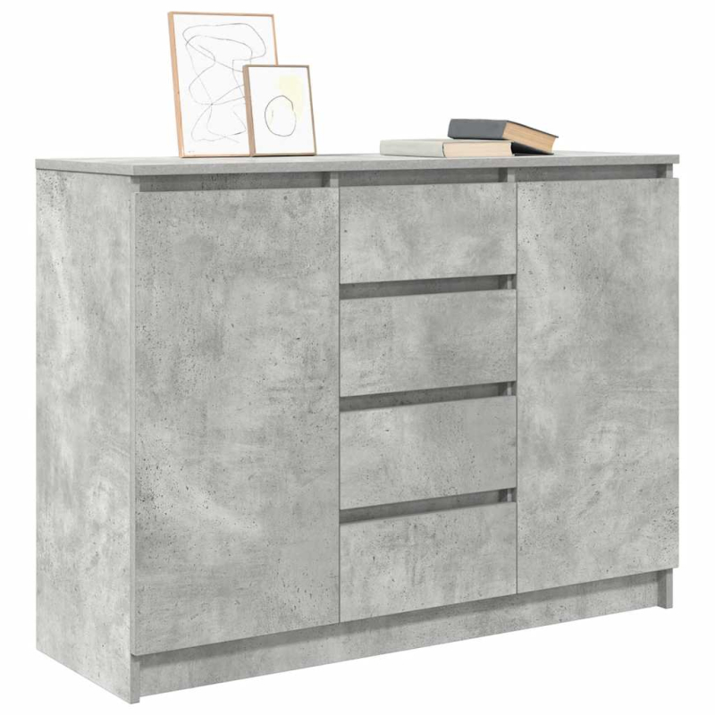 Sideboard mit Schubladen Betongrau 100,5x35x76 cm Holzwerkstoff