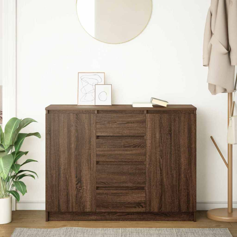 Sideboard mit Schubladen Braun Eichen-Optik 100,5x35x76 cm