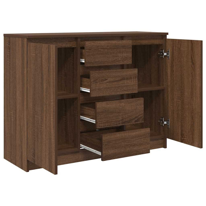Sideboard mit Schubladen Braun Eichen-Optik 100,5x35x76 cm