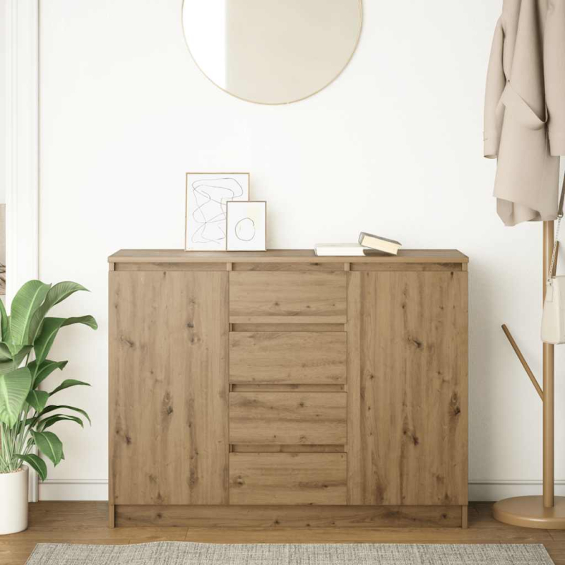 Sideboard mit Schubladen Artisan-Eiche 100,5x35x76 cm