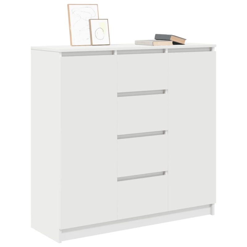 Sideboard mit Schubladen Weiß 100,5x35x98,5 cm Holzwerkstoff
