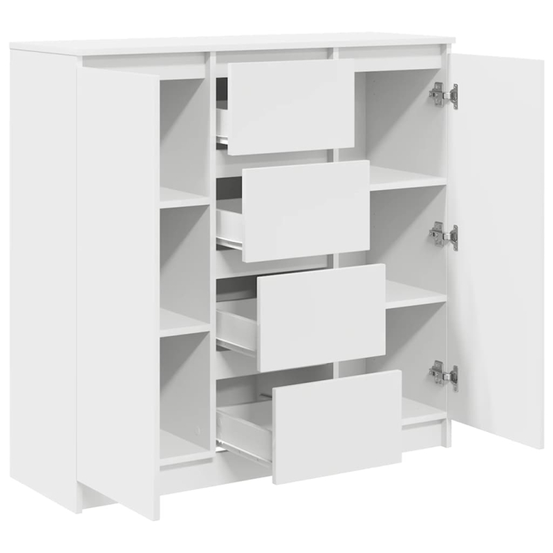 Sideboard mit Schubladen Weiß 100,5x35x98,5 cm Holzwerkstoff