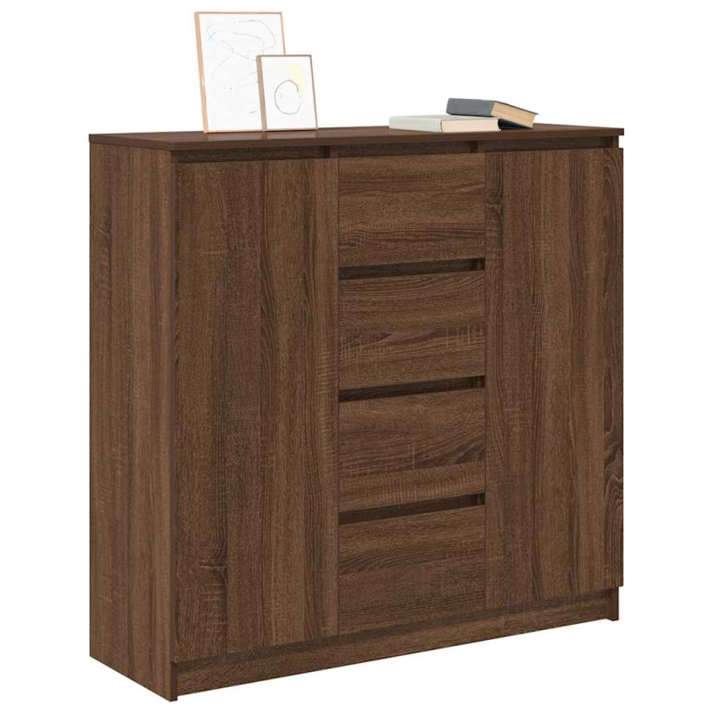 Sideboard mit Schubladen Braun Eichen-Optik 100,5x35x98,5 cm