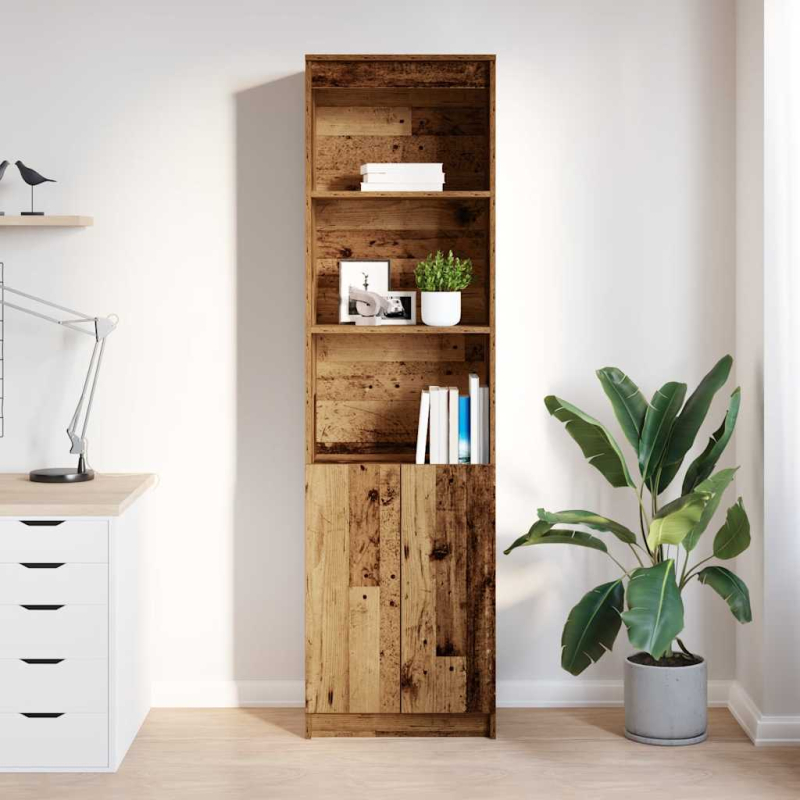 Highboard Altholz-Optik 50x35x180 cm Holzwerkstoff