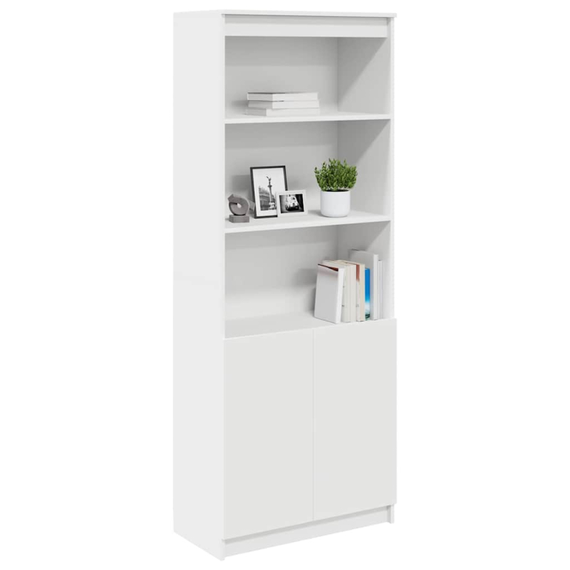 Highboard Weiß 70x35x180 cm Holzwerkstoff