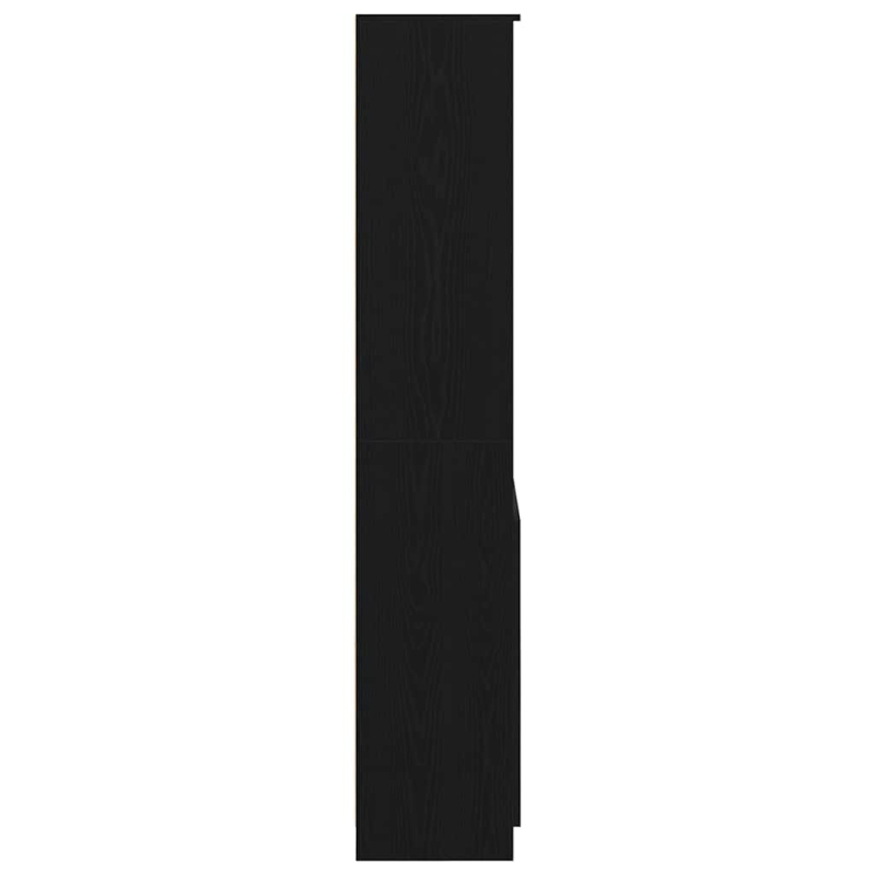 Highboard Schwarz Eichen-Optik 70x35x180 cm Holzwerkstoff
