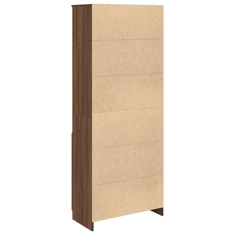 Highboard Braun Eichen-Optik 70x35x180 cm Holzwerkstoff