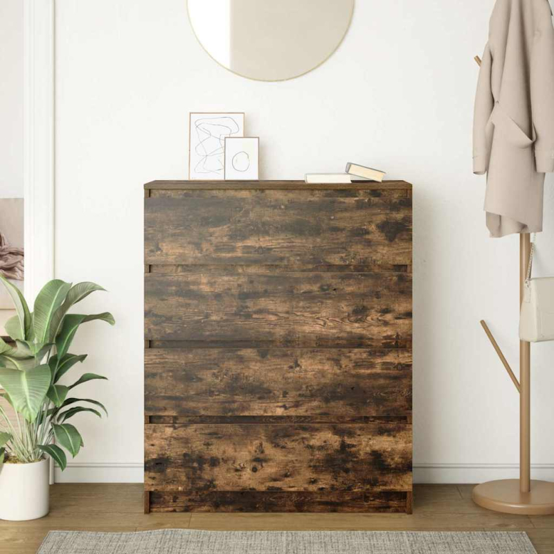 Sideboard Räuchereiche 80x35x99 cm Holzwerkstoff