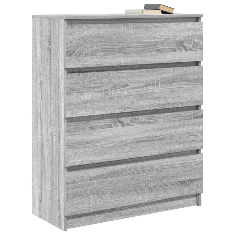 Sideboard Grau Sonoma 80x35x99 cm Holzwerkstoff