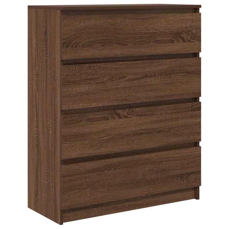 Sideboard Braun Eichen-Optik 80x35x99 cm Holzwerkstoff