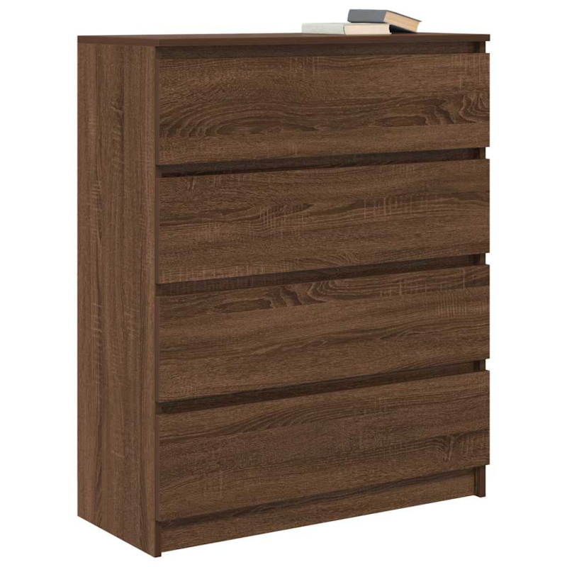 Sideboard Braun Eichen-Optik 80x35x99 cm Holzwerkstoff