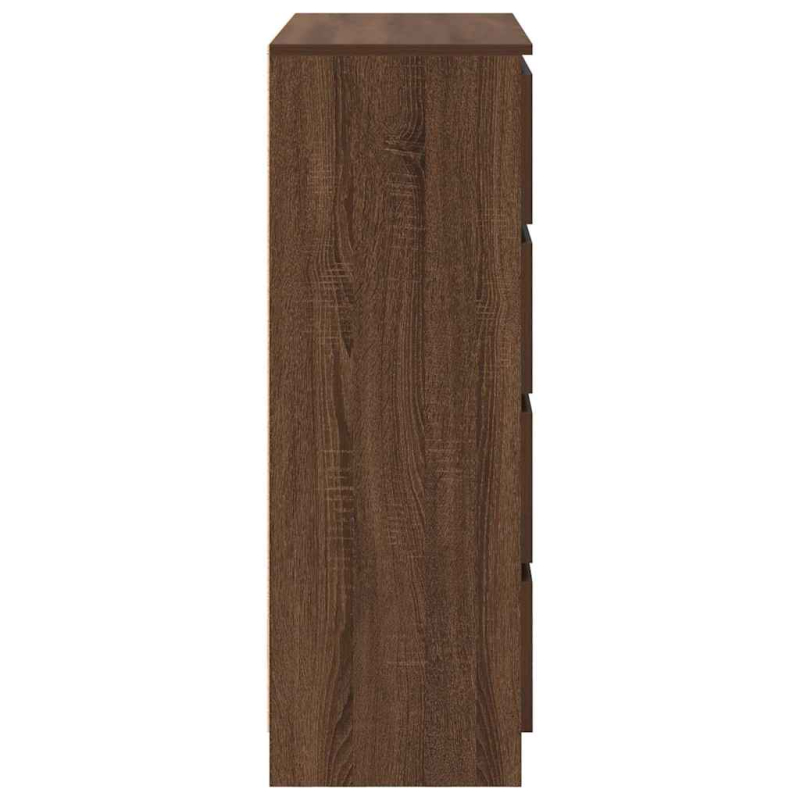 Sideboard Braun Eichen-Optik 80x35x99 cm Holzwerkstoff