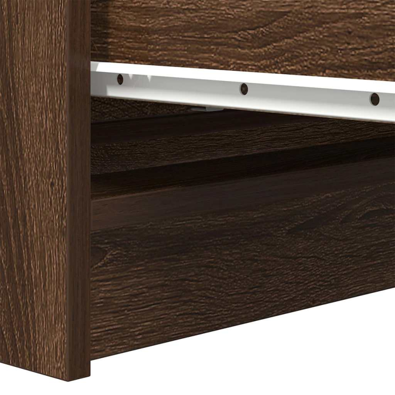 Sideboard Braun Eichen-Optik 80x35x99 cm Holzwerkstoff