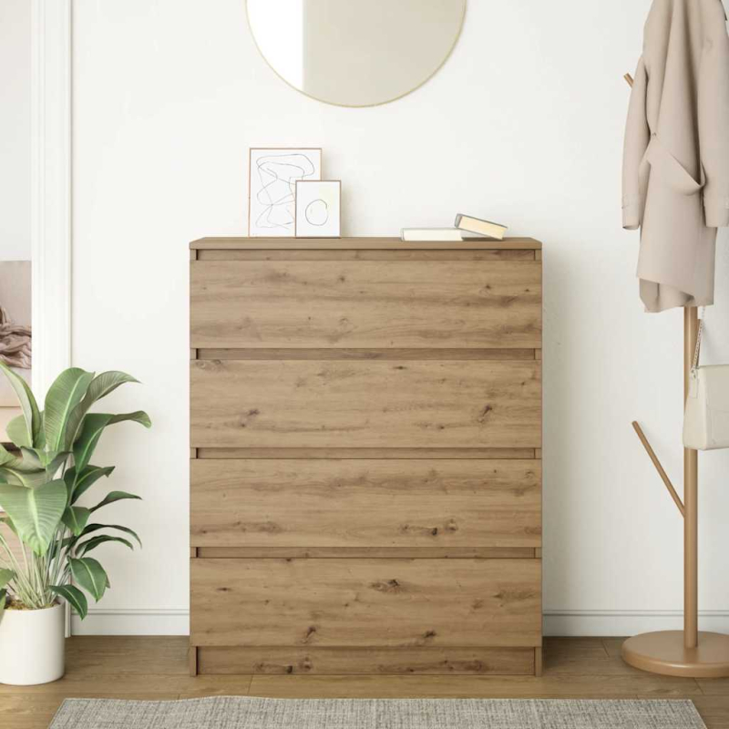Sideboard Artisan-Eiche 80x35x99 cm Holzwerkstoff