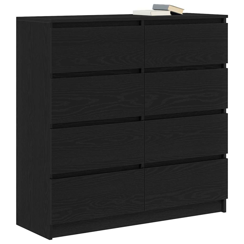 Sideboard Schwarz Eichen-Optik 100x35x99 cm Holzwerkstoff