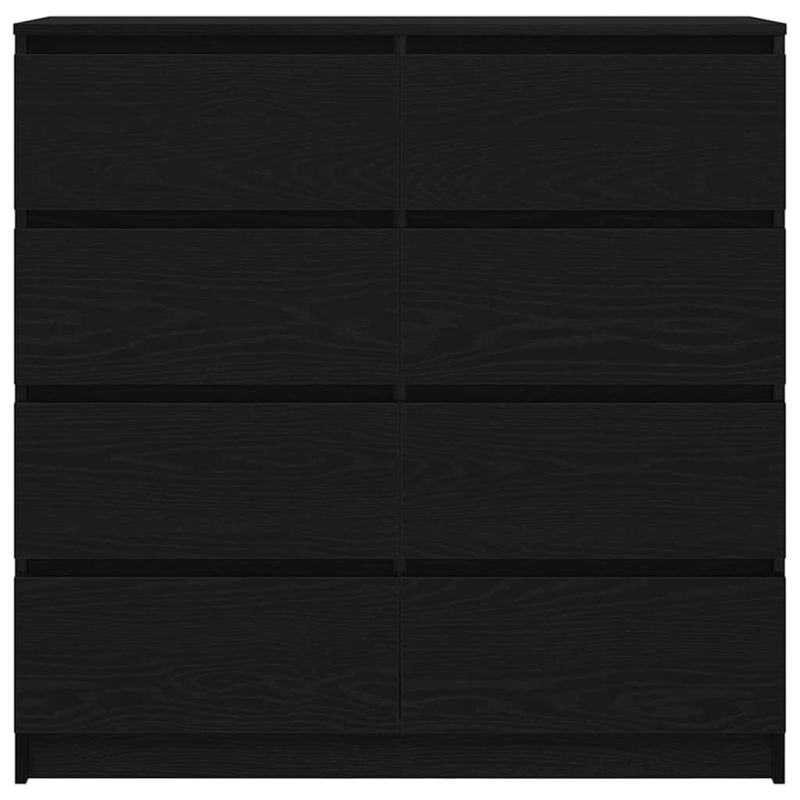 Sideboard Schwarz Eichen-Optik 100x35x99 cm Holzwerkstoff