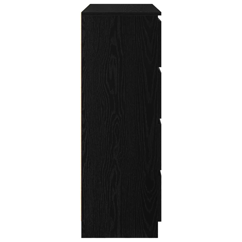 Sideboard Schwarz Eichen-Optik 100x35x99 cm Holzwerkstoff